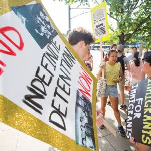 Japanese-American groups march in the Families Belong Together rally. | James Foster/For the Sun-Times