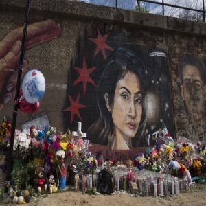 A mural for Marlen Ochoa-Lopez at 16th and South Newberry Ave in Pilsen.