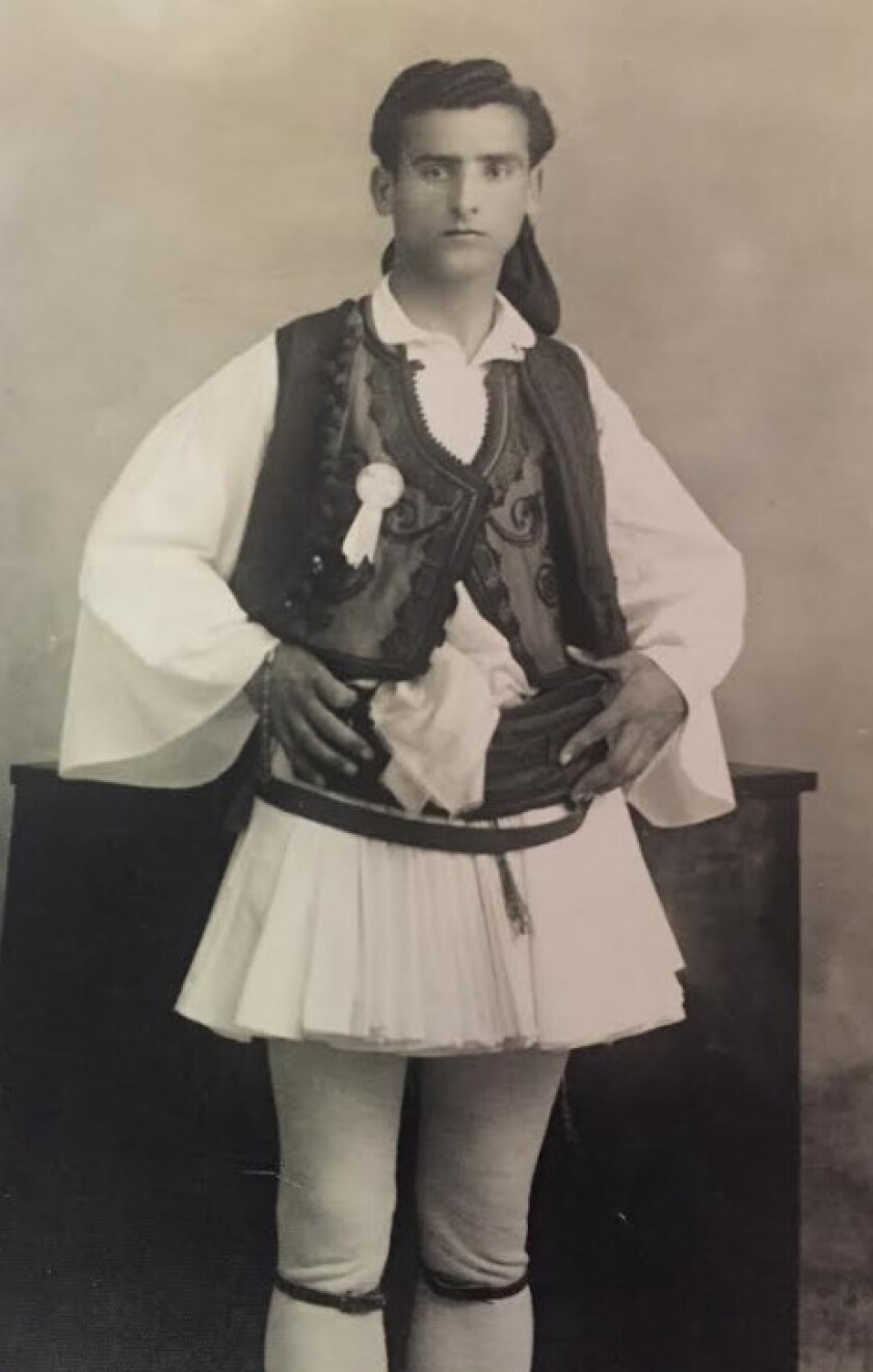 Young Athanasios Chiampas in traditional Greek dress. | supplied photo