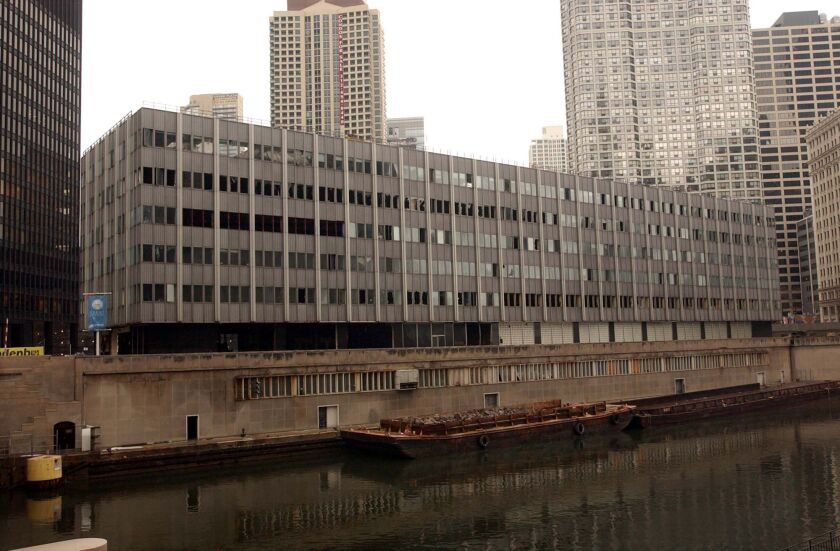 The Sun-Times Building at 401 N. Wabash Ave. as it was being demolished in 2005 to make way for Trump Tower.