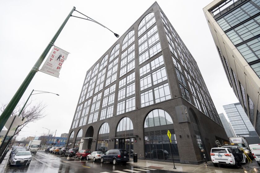 A new building at 345 N. Morgan St. is an example of strong demand for office space in Fulton Market.