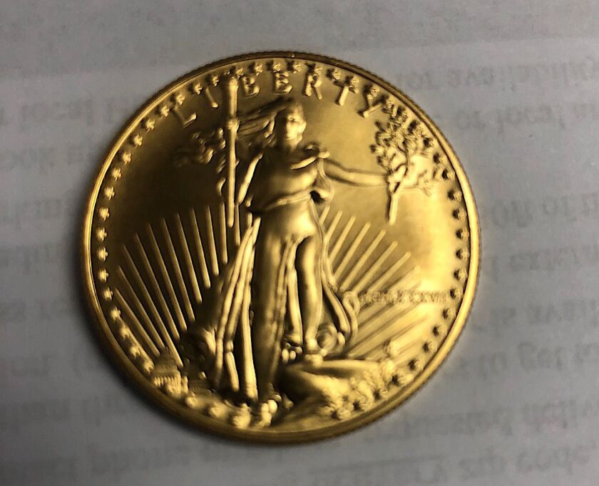 A 1 oz Gold Eagle donated to the Salvation Army in Fox Lake. | Provided