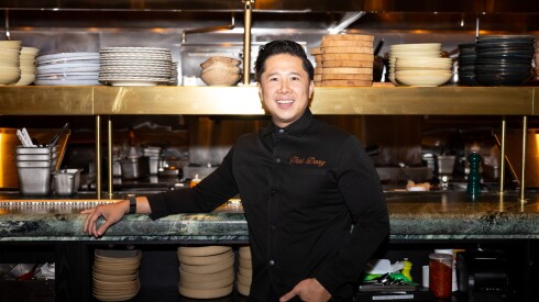 Executive Chef Thai Dang stands in his new restaurant Crying Tiger at 51 W. Hubbard St. in the Loop, Monday Oct. 13, 2025.