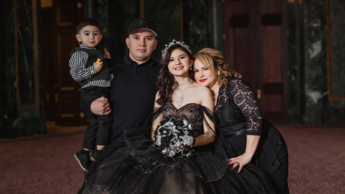 Ruben Torres Maldonado is shown with his two children and wife, Sandibell Hidalgo.Provided