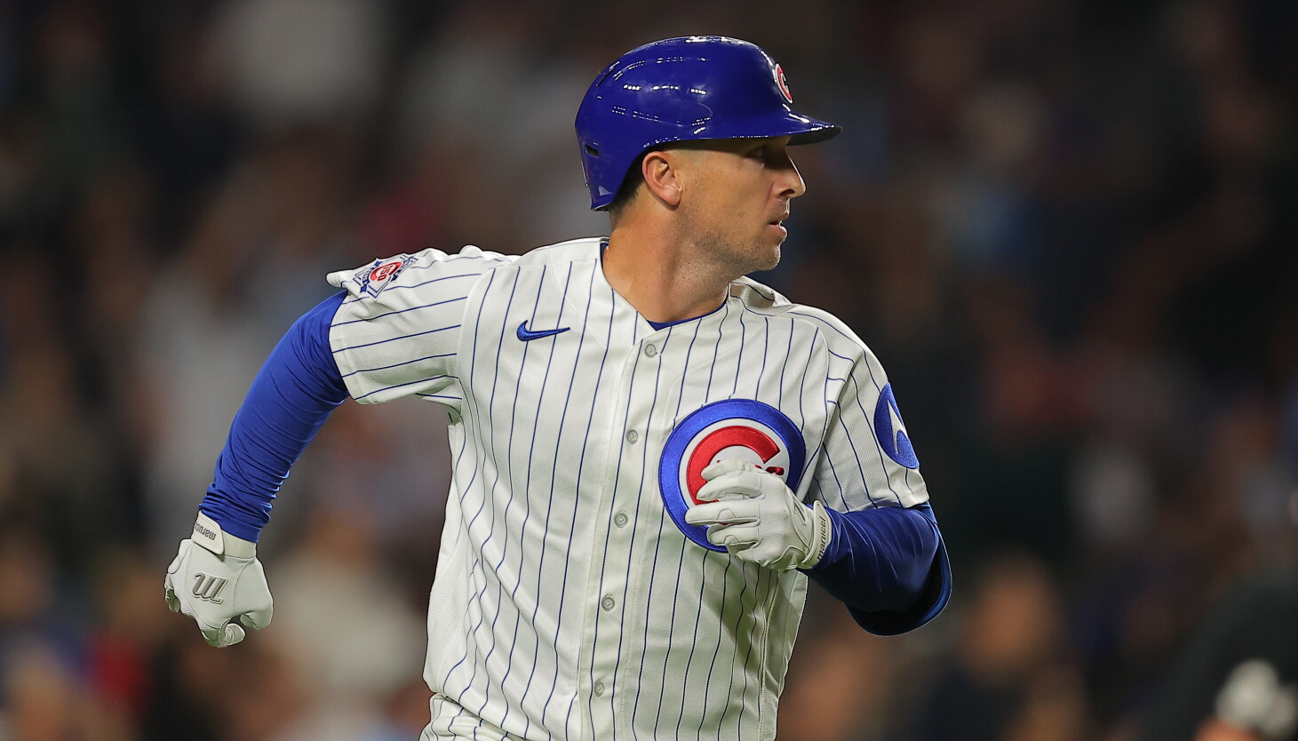 Photo: chicago.suntimes.com The Cubs' Alex Bregman watches his home run during the fourth inning of a game against the Atlanta Braves on Wednesday