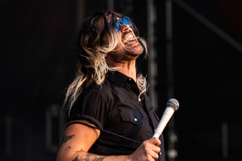 Adam Lazzara performs with Taking Back Sunday on day one of Riot Fest in Douglass Park, Friday, Sept. 16, 2022. 