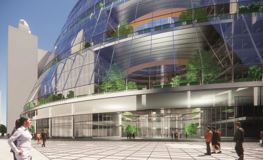 Artist’s rendering of the renovated Thompson Center.