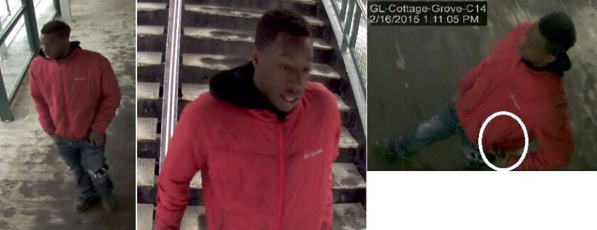 Chicago Police issued this surveillance photo Sunday of a suspect in a shooting last month in Woodlawn. | Chicago Police