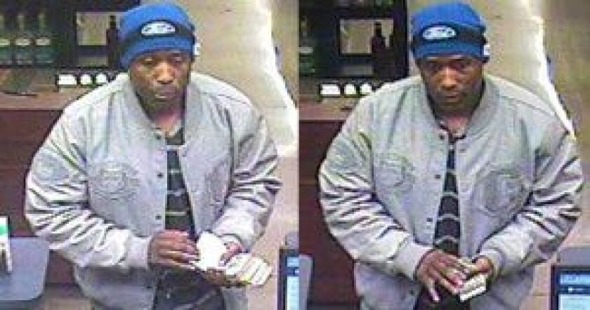 Surveillance photos of the man suspected of robbing a Guaranty Bank branch March 10 in Back of the Yards. | FBI