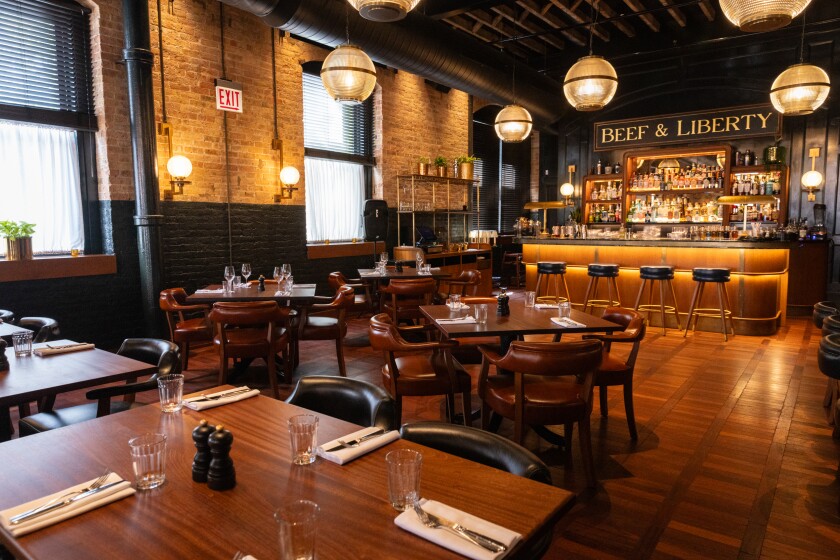 Views of the Hawksmoor Chicago in downtown Chicago.