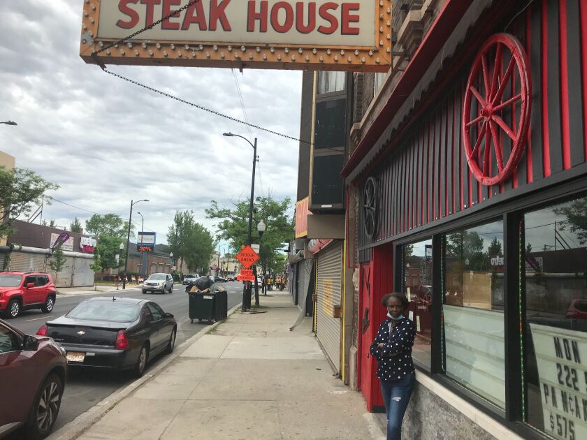 Judy Ware outside her restaurant, The Ware Ranch steakhouse, in Roseland.