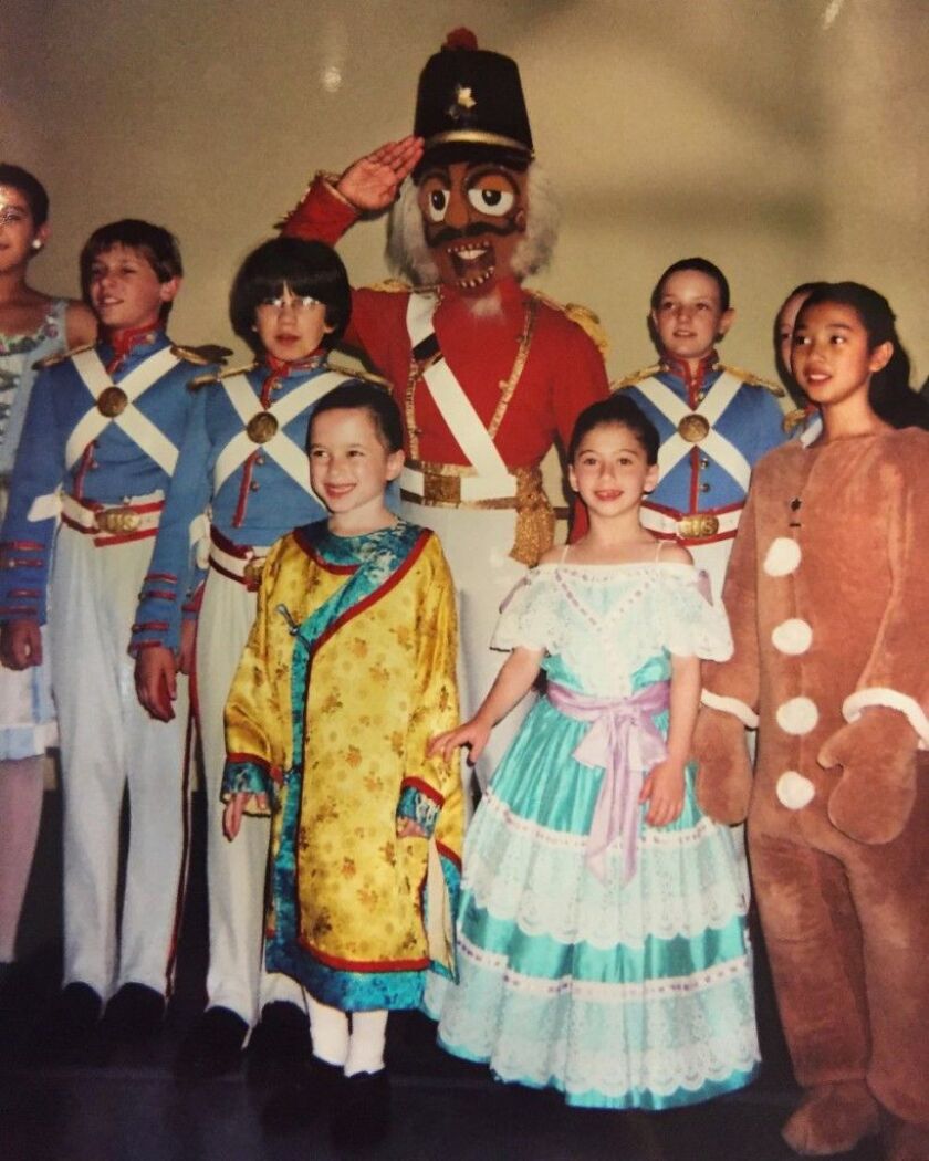 Sarah Stone (second from right front, next to Gingerbread), as a child performer in Robert Joffrey’s “The Nutcracker.”| Photo courtesy of Sarah Stone