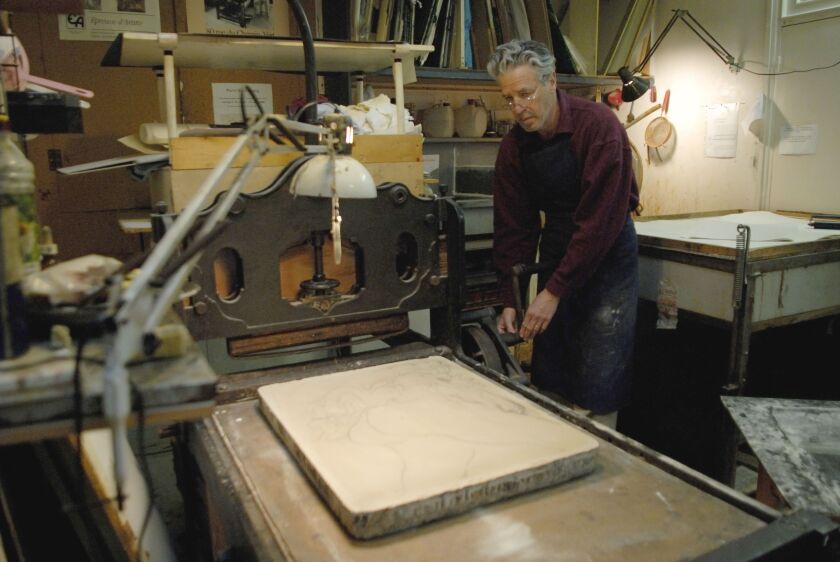 Artist Bob Meyer in his studio outside Paris. | Courtesy of the artist