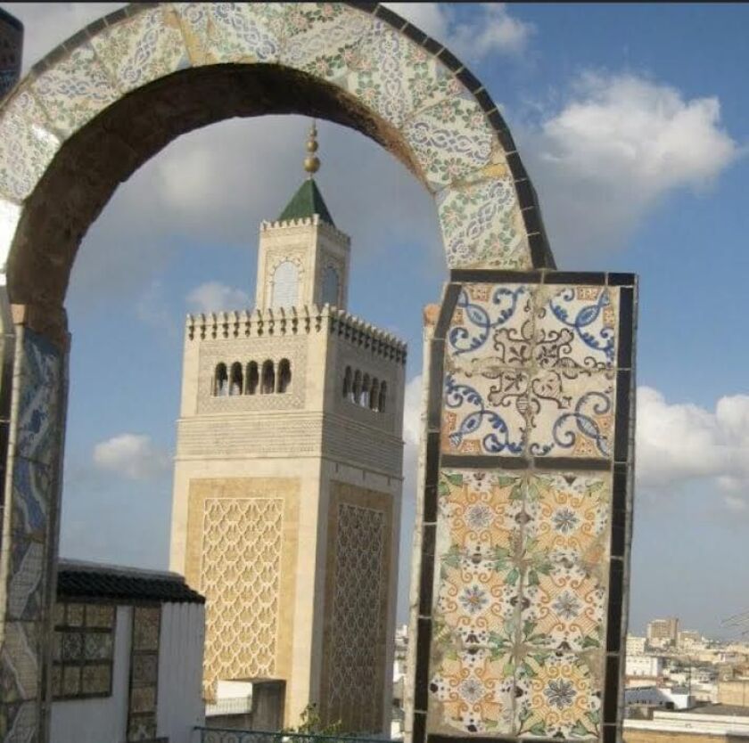 Al-Zaytuna Mosque, also known as Ez-Zitouna Mosque, in Tunis, Tunisia.