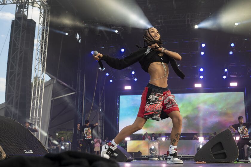 Coi Leray performs on day two of the Summer Smash Festival.