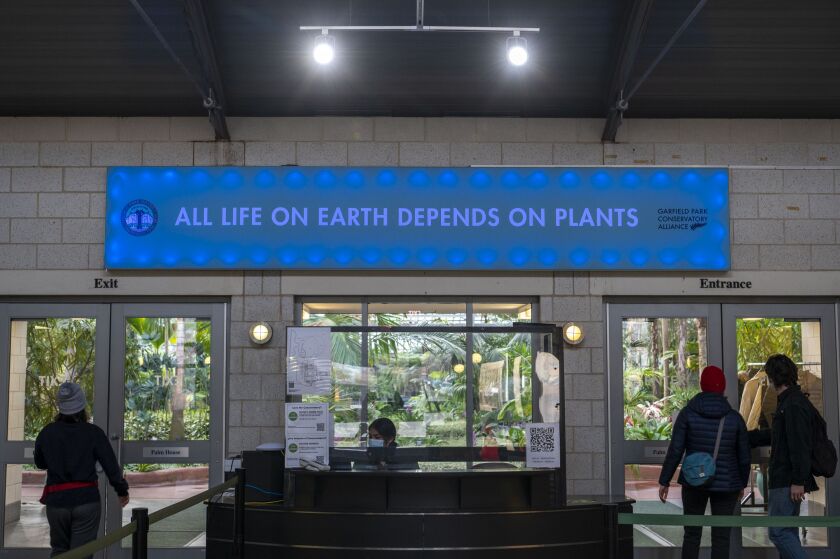 Just like a large banner at the Conservatory’s entrance depicting the importance of plants. Jennifer Van Valkenburg said she hopes the renovations will help contextualize climate change for children.