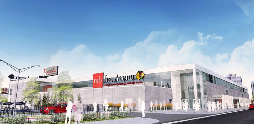 This is a rendering of the Blackhawks new community rink. | Courtesy of Chicago Blackhawks