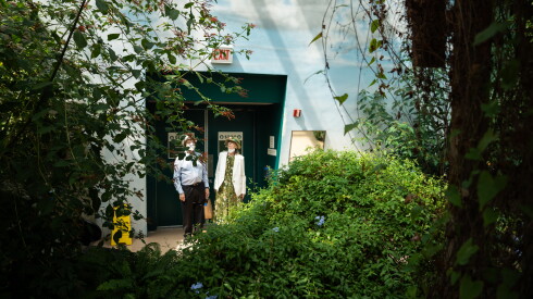 Visitors enter the Judy Istock Buttefly Haven at the Peggy Notebaert Nature Museum in Lincoln Park during “Flutter into Fall,” Saturday, Sept. 5, 2026.
