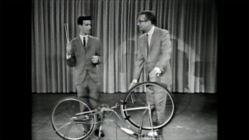 Before he was famous, Frank Zappa appeared on “The Steve Allen Show” to demonstrate how to make music with a bicycle. | @ Retro Video, Inc-2/Courtesy of Sony Pictures Classics