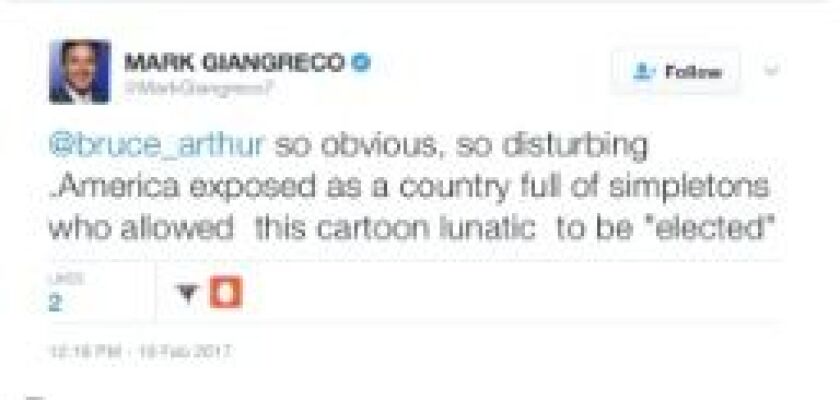 Mark Giangreco’s tweet. Courtesy of Chicago City Wire.
