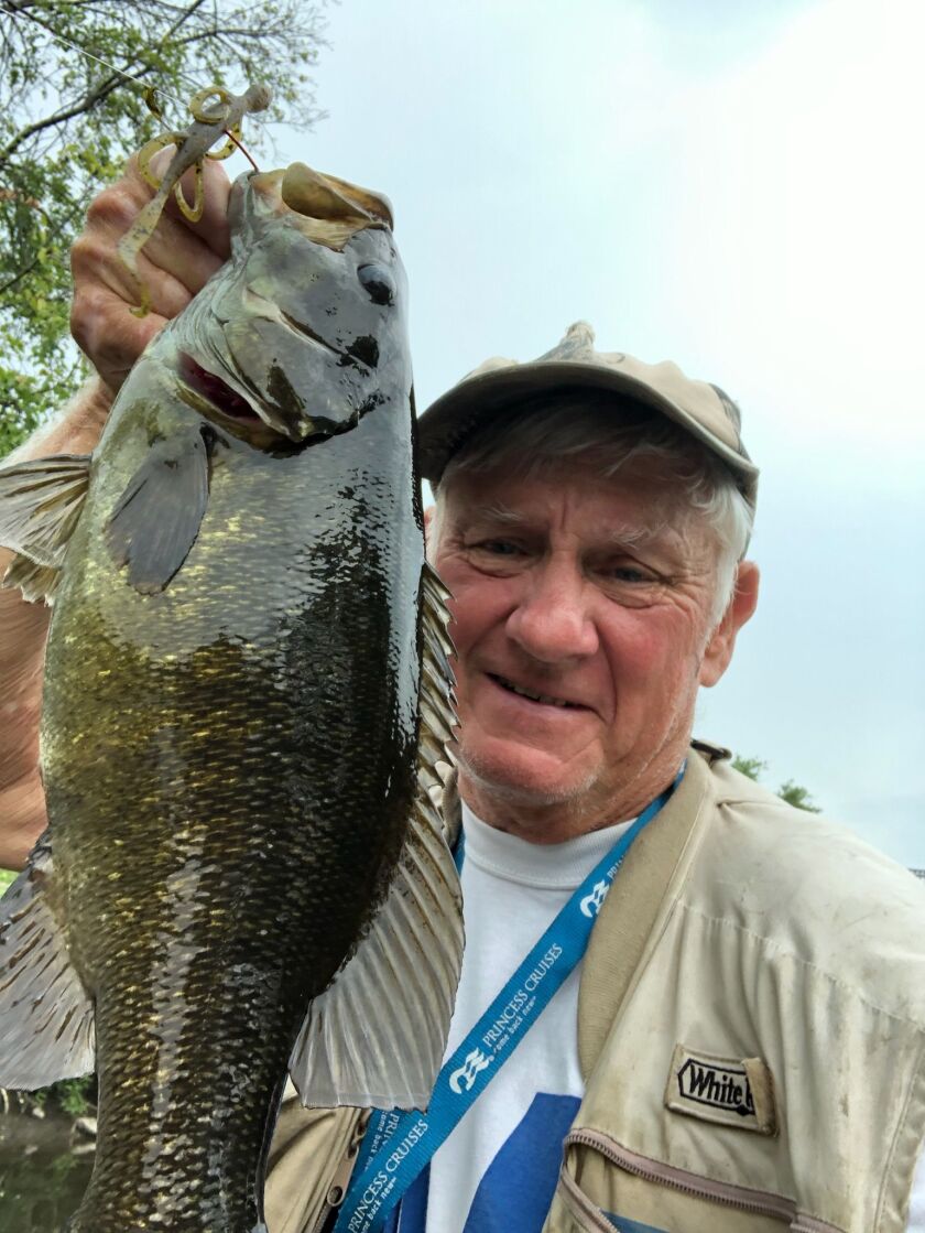 George Peters with a nice Kankakee River smallmouth bass. Provided photo