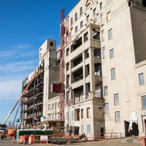 The old Cook County Hospital at 1835 W. Harrison St. under construction and renovation, Tuesday afternoon, Jan. 8, 2019. | Ashlee Rezin/Sun-Times