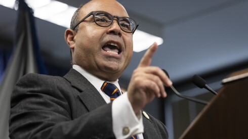 U.S. Attorney for the Northern District of Illinois Andrew Boutros speaks during a news conference at the Dirksen Federal Courthouse.