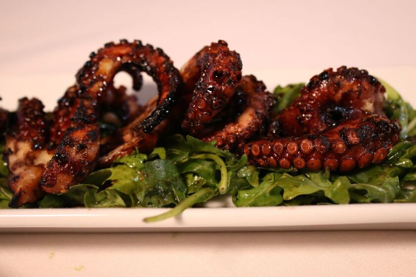 The grilled octopus served at Frankie’s Ristorante.