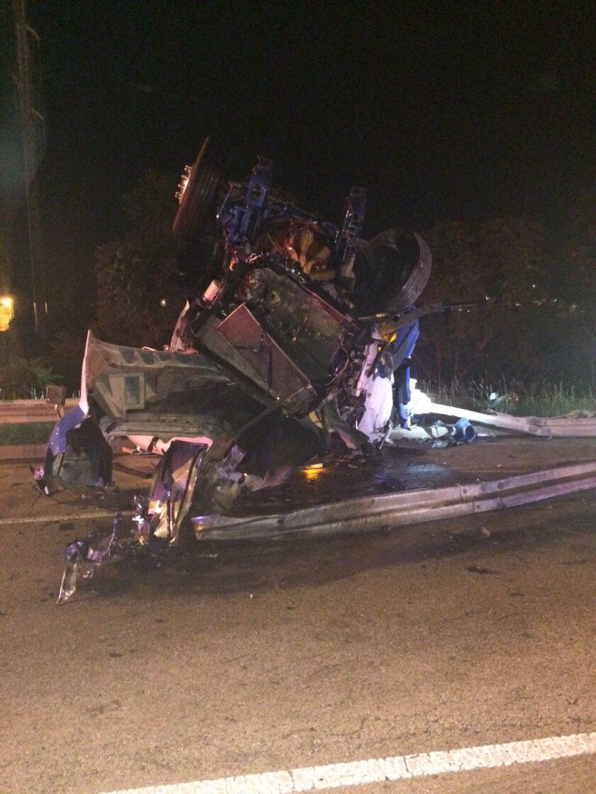 The inbound Chicago Skyway was closed early Thursday after a semi-tractor overturned and started leaking fuel near 80th Street. | Fire Media Affairs