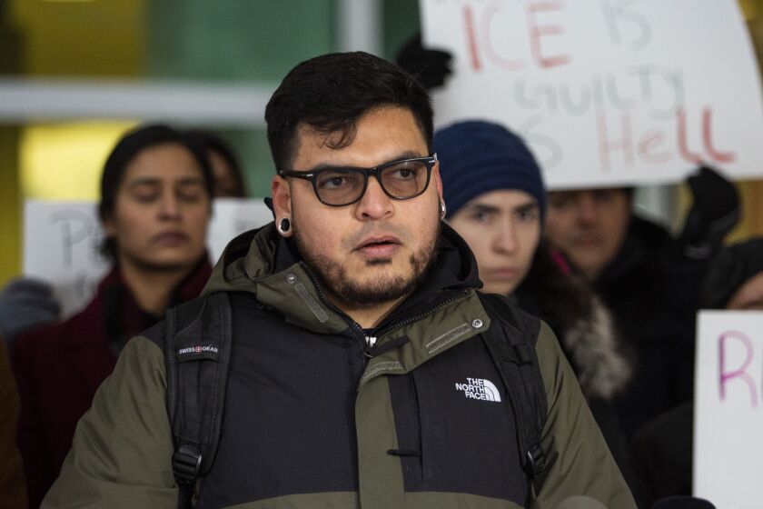Miguel Lopez calling last Dec. 16 for the release of his brother Jesus Alberto Lopez Gutierrez from ICE detention.