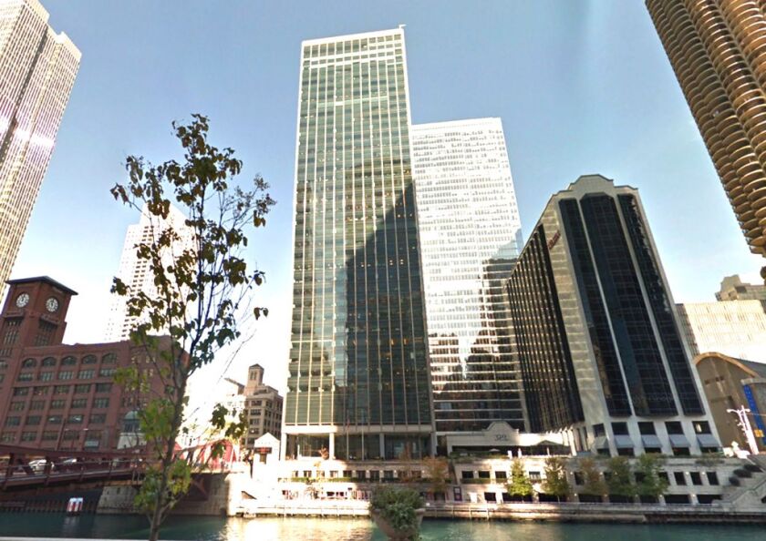 A $50 million upgrade to a riverfront building (center) at 321 N. Clark, will include a four-level entertainment space occupied by three separate venues owned and operated by Lettuce Entertain You Enterprises. | Google Streetview