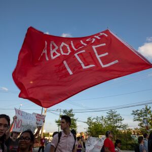 A crowd marched through Pilsen in June, demanding families be reunited and ICE be abolished. I Maria de la Guardia/Sun-Times