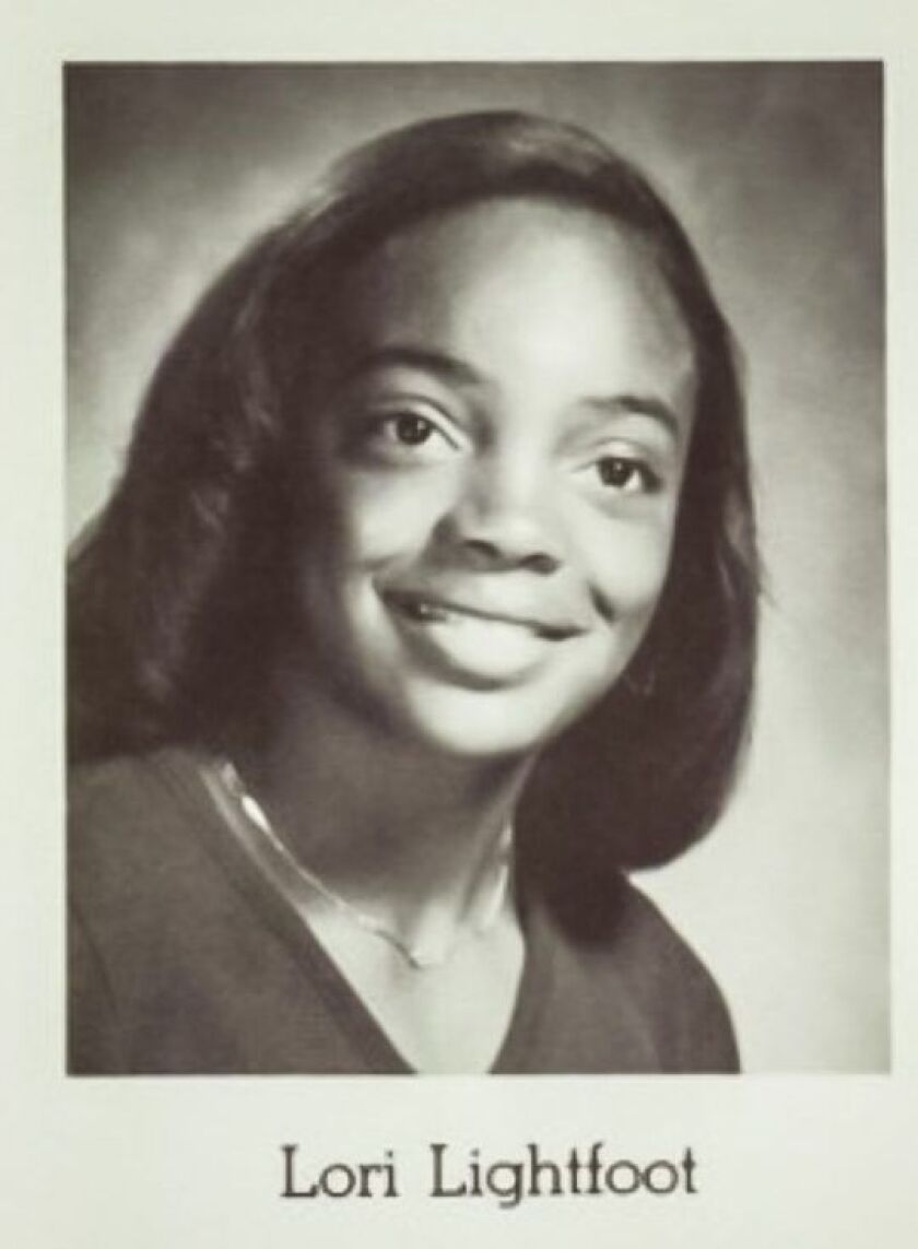High school yearbook photo of senior class president Lori Lightfoot in Massillon, Ohio. | Provided photo