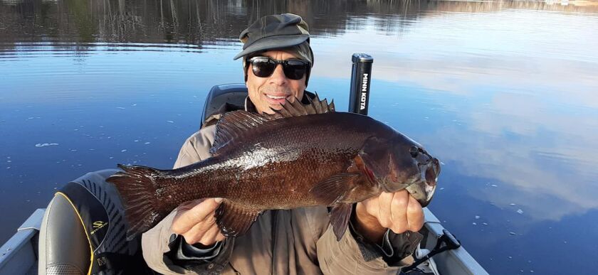Rob Abouchar with his biggest smallmouth bass of the season on the Wisconsin River. Provided photo