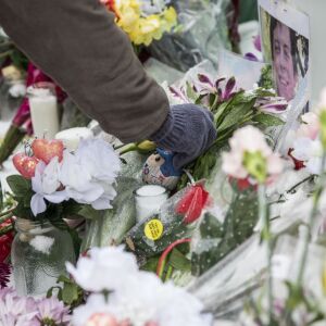 Hundreds of mourners pay their respects at a prayer vigil for the five people killed two days earlier in a mass shooting at the Henry Pratt Company in Aurora, Sunday afternoon, Feb. 17, 2019. | Ashlee Rezin/Sun-Times