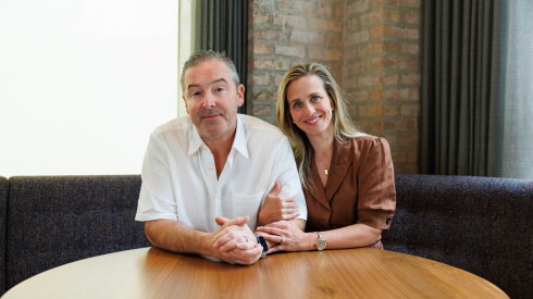 Husband-and-wife duo John Shields and Karen Urie Shields sit in the dining room of their restaurant, Smyth, at 177 N. Ada St.