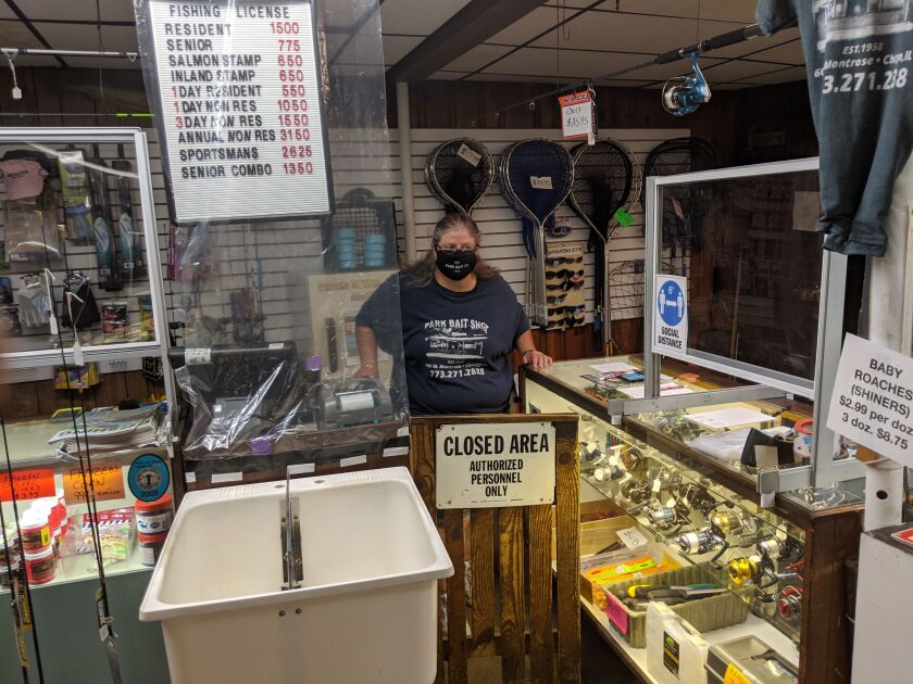 Stacey Greene-Fenlon is ready to go, except for Park Bait remaining closed. Credit: Dale Bowman