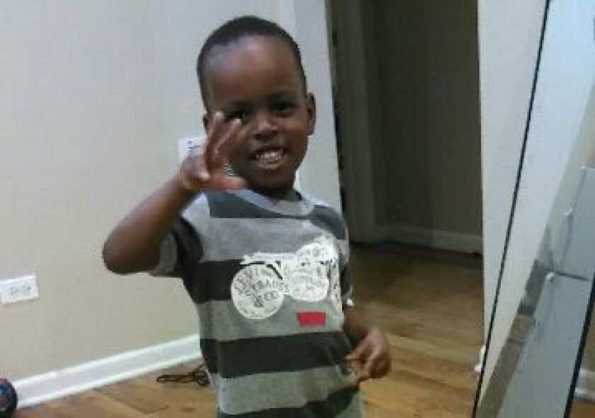 Three-year-old Devon Quinn was shot in the shoulder on June 19 while sitting in a car with his dad. | Family photo