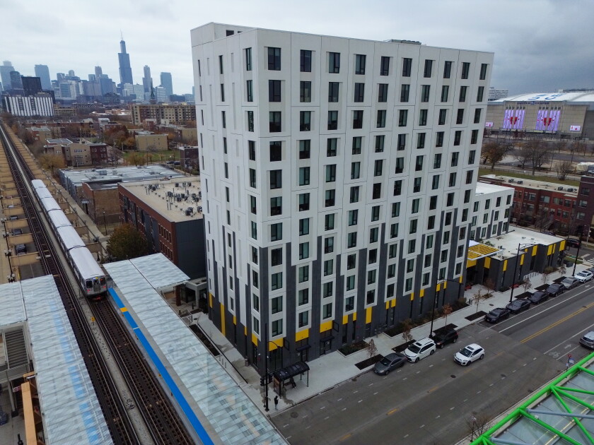 NITA has sweeping power to help develop underused land near public transit in projects like this one, Westhaven Park Station, between the CTA Green Line and the United Center.