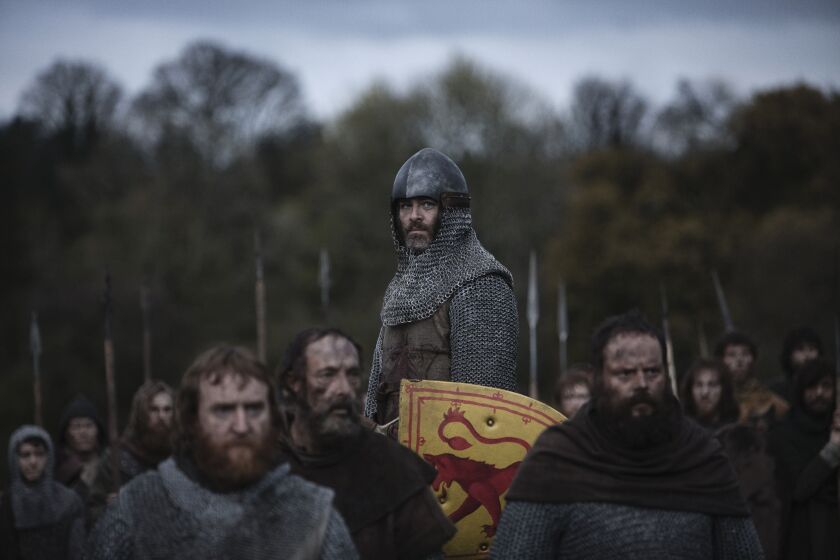 Chris Pine stars as Robert the Bruce in the Netflix historical epic “Outlaw King.” | Netflix / David Eustace