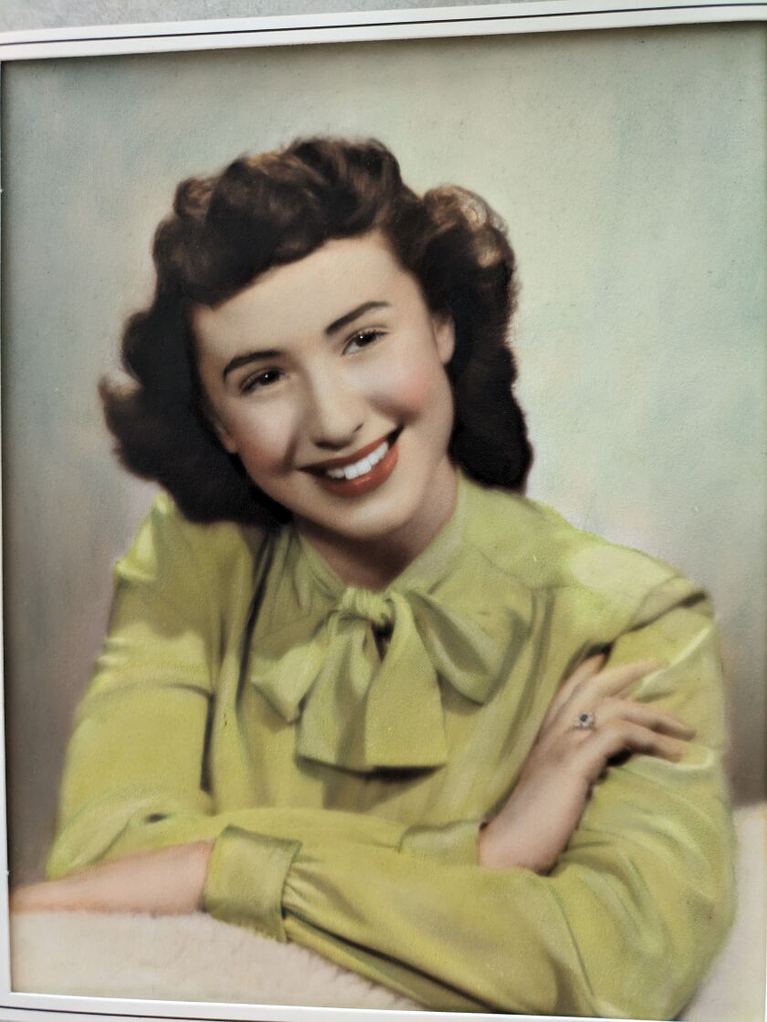 Esther Saks poses in Milwaukee, Wisconsin, in 1948.