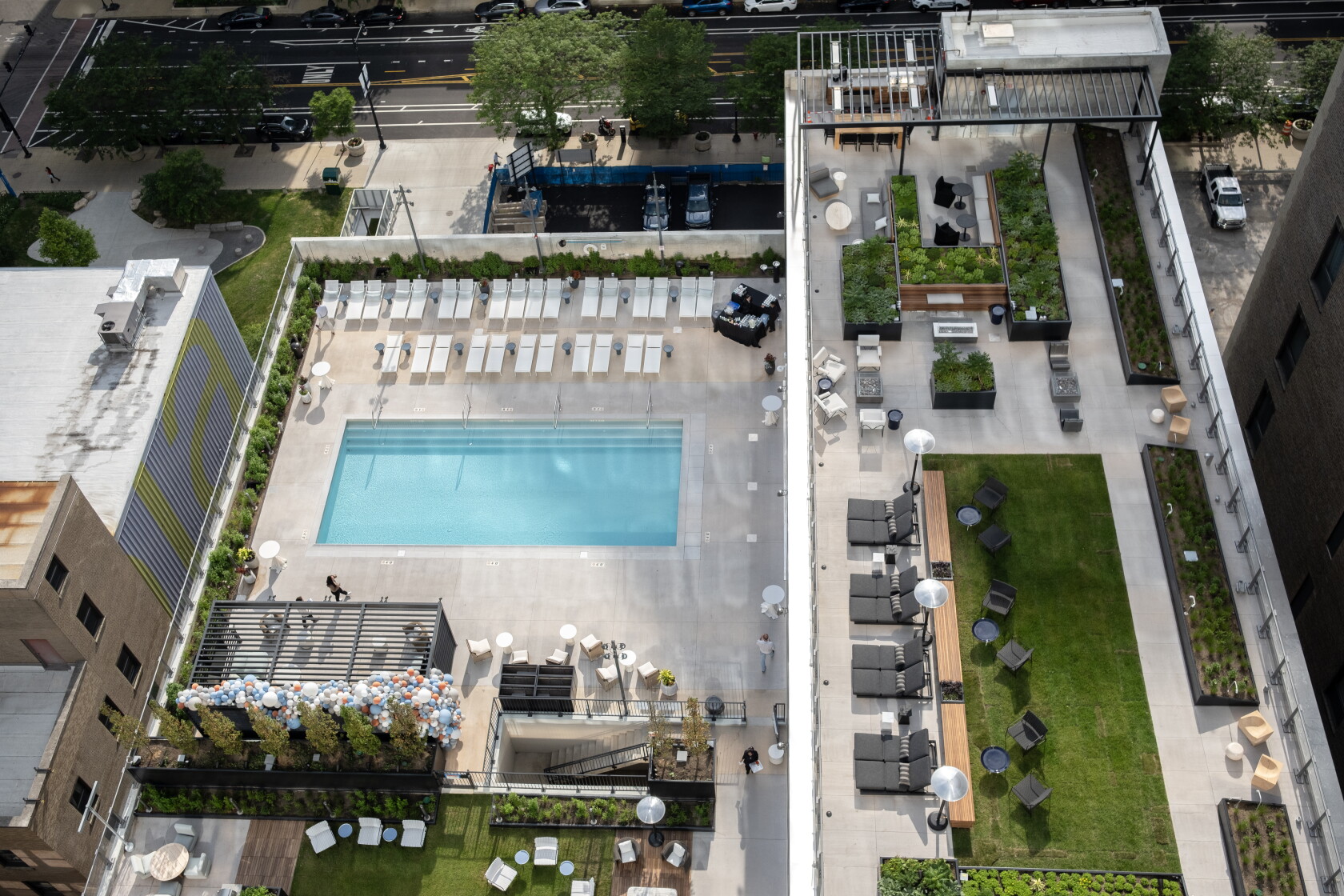 Illustration of Green High-Rise Luxury Apartment Sales