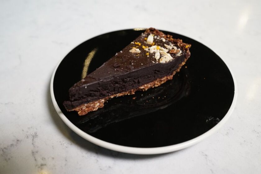 Chocolate pie served at Hexe Coffee.