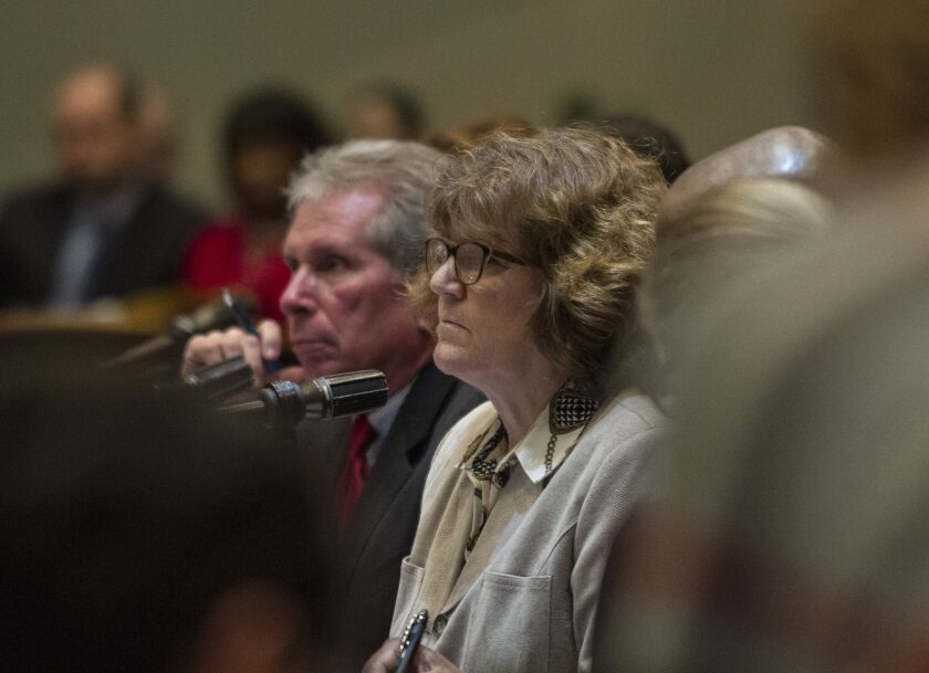 Chicago Department of Aviation Commissioner Ginger Evans testifies earlier this month before the City Council’s aviation committee. | Maria Cardona/Sun-Times
