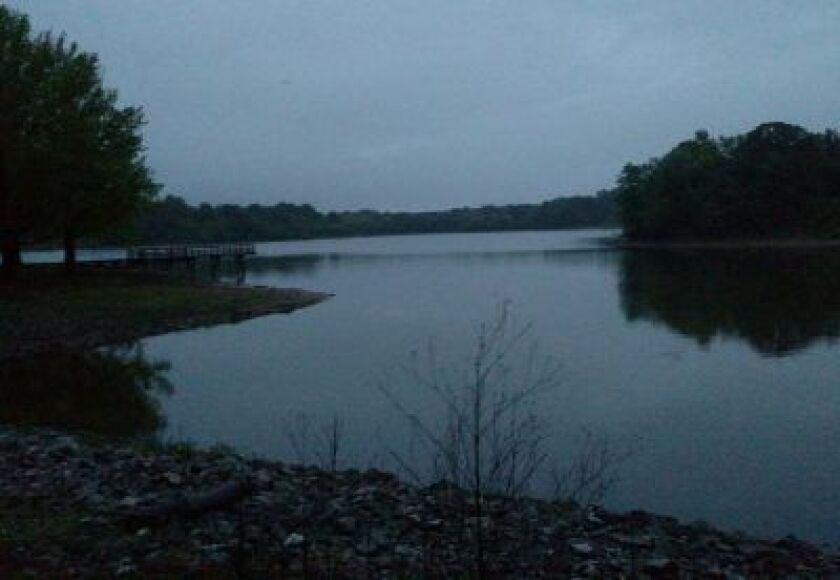 Waiting on dawn at Allen Branch at Eldon Hazlet State Park to fish crappie.<br>Dale Bowman/Sun-Times