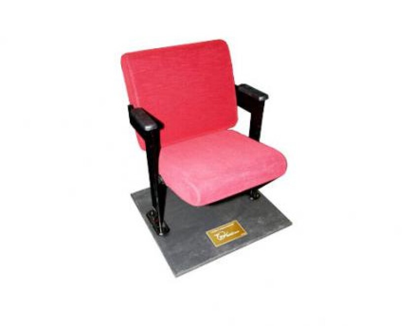 A typical chair being auctioned off.