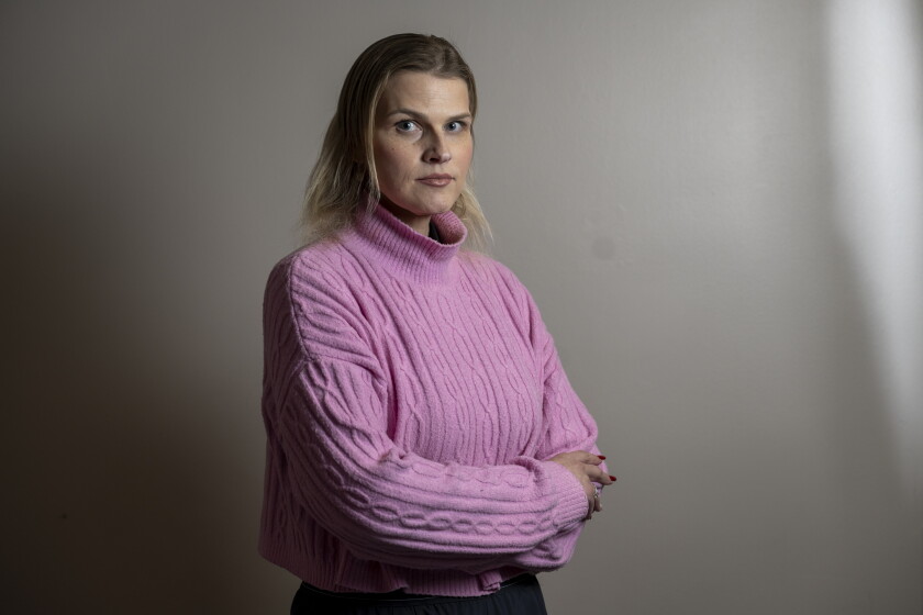 Oksana Koledova, owner of a Ukrainian grocery store called Varenychok located at 4840 N. Cumberland Ave. stands in her Norridge shop, Monday, Feb. 23, 2026. | Tyler Pasciak LaRiviere/Sun-Times