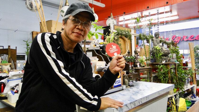 Ardy S. Taveerasert, aka Mr. Ping Pong, says he’s had two rent increases and just signed on for another five years at 1647 W. Chicago Ave. | Alisa Hauser/For the Sun-Times