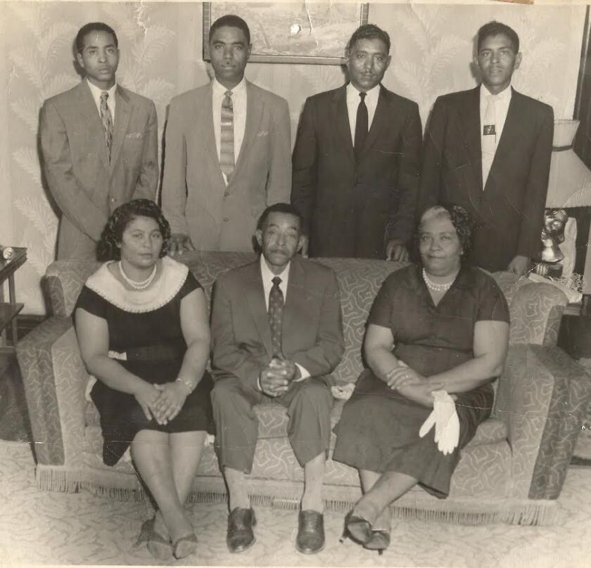 James Bass (second from left, rear) and his siblings and parents, Frank and Hattie Bass. | Provided photo
