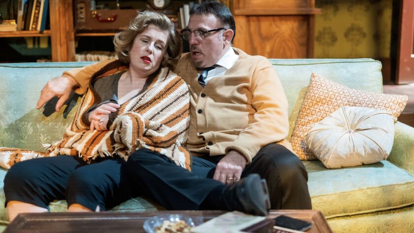 James Turano and Andrea Uppling star in “Who’s Afraid of Virginia Woolf?” at Invictus Theatre Company. 